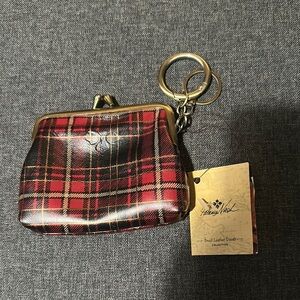 Patricia Nash Red and Black Plaid Coin Purse